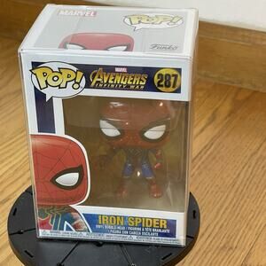 Funko Pop! Marvel #287 Iron Spider Vinyl Bobble-Head Spider Man W/ Protector